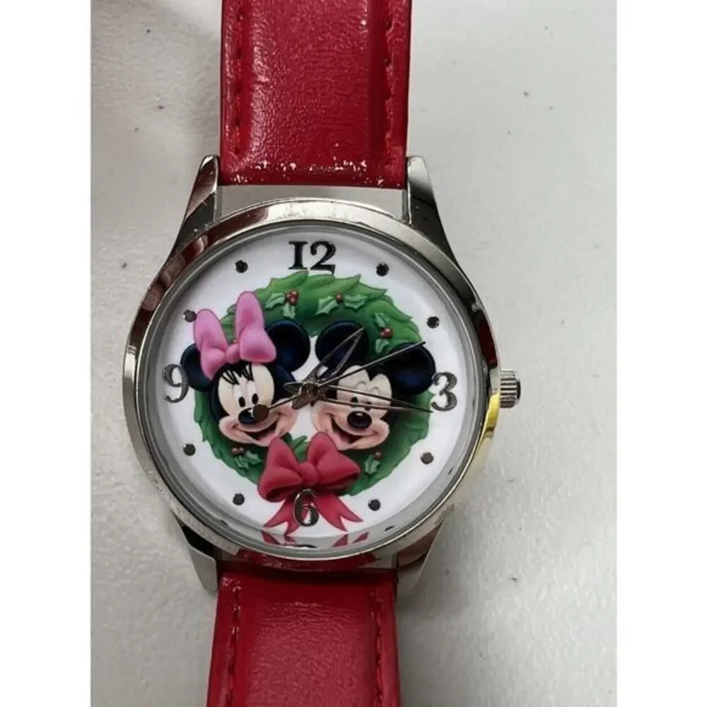 Disney Christmas Mickey & Minnie Mouse Red Watch by Avon